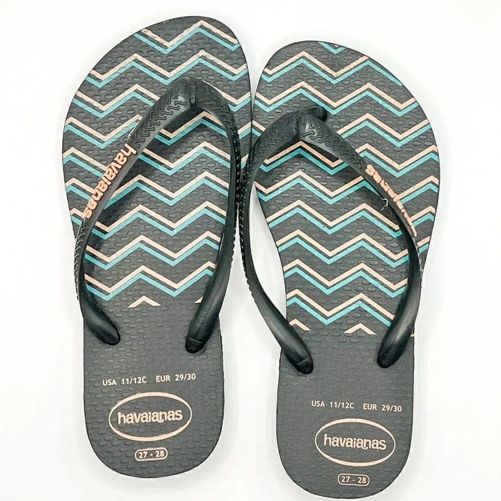 Havaianas Chevron Stripe Sandals, Size 11/12